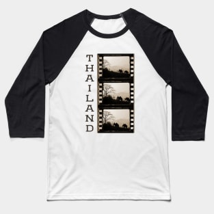 Thai Elephants In The Jungle Triptych Photograph Baseball T-Shirt